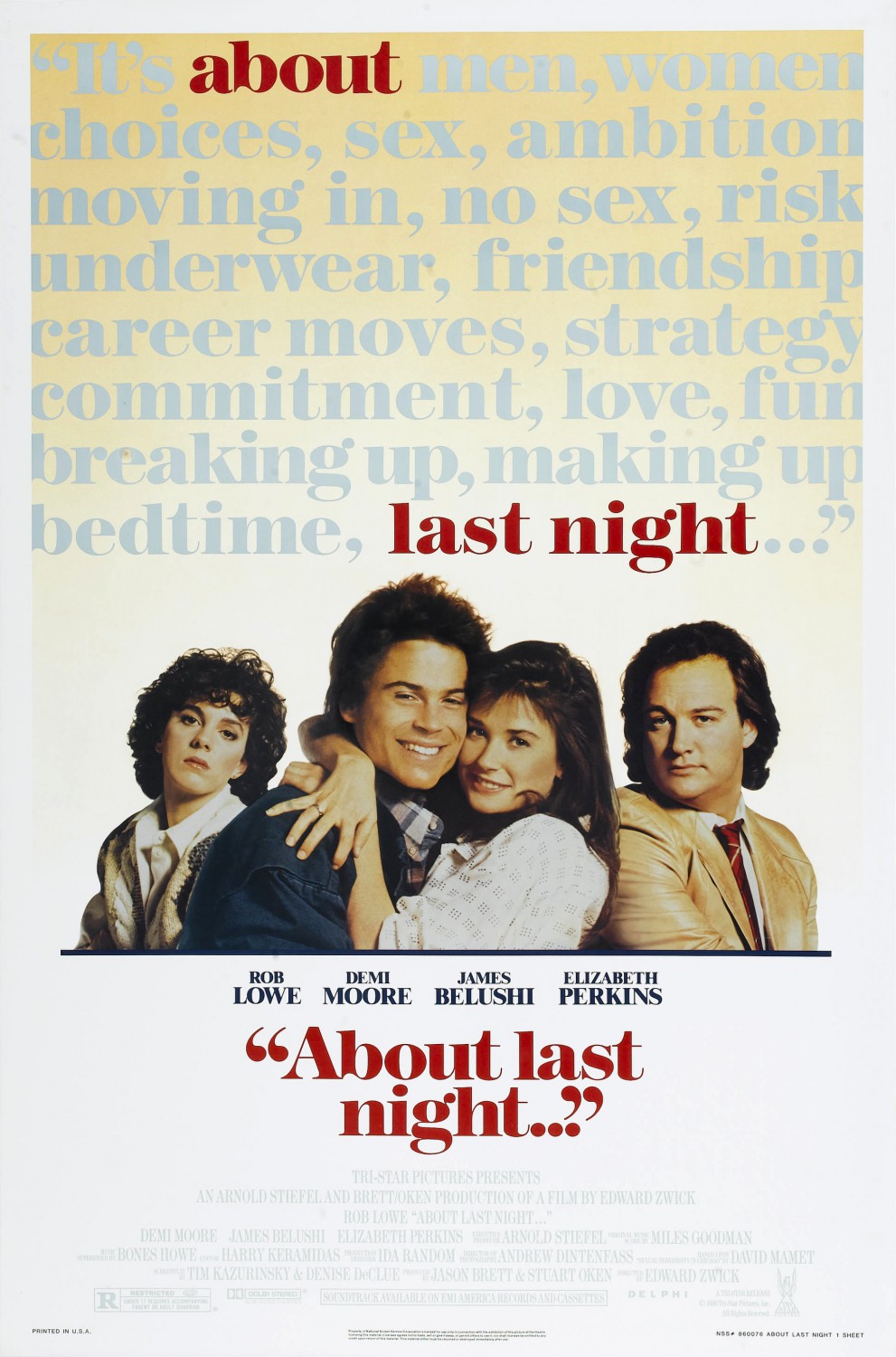 ดูหนังออนไลน์ฟรี About Last Night (1986) รักนี้…ยากจะบอกเธอ